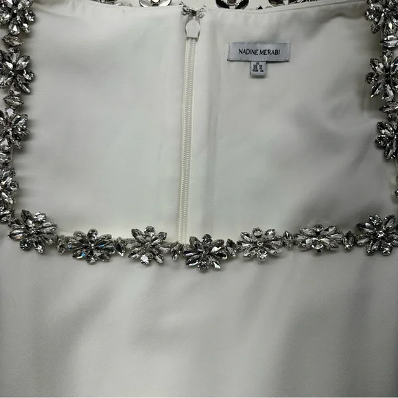 NADINE MERABI Kimberly Rhinestone Mini Dress, Size 12 US - Picture 6 of 9